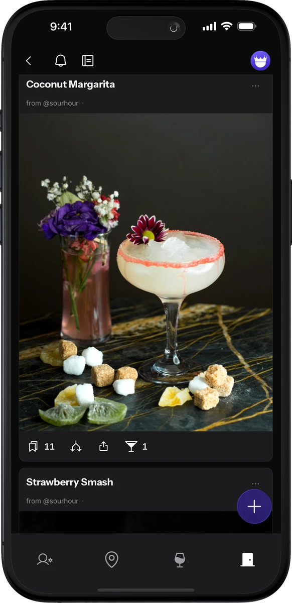 A Room in MixKings, with the drinks other members are mixing.